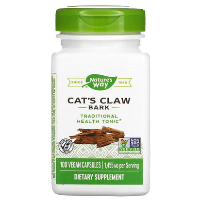 Uña de Gato - Corteza - 1,455mg - 100 Cápsulas Veganas