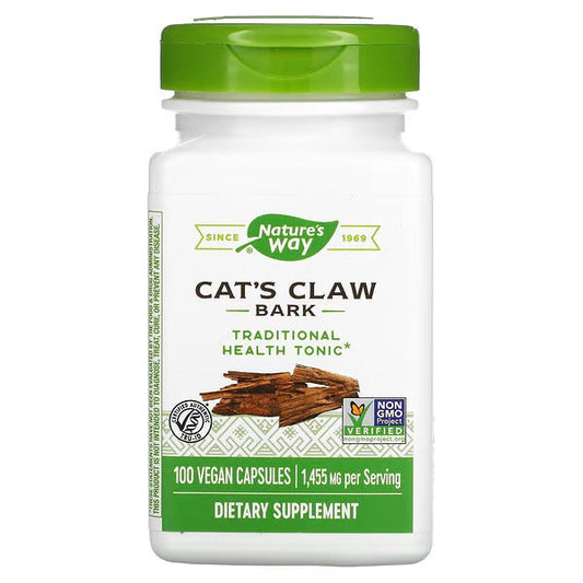 Uña de Gato - Corteza - 1,455mg - 100 Cápsulas Veganas