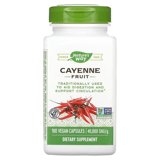 Cayena - Fruto - 40,000 SHU/g - 180 Cápsulas Veganas