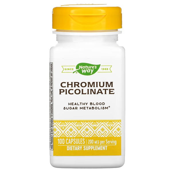 Picolinato de Cromo - 200mcg - 100 Cápsulas