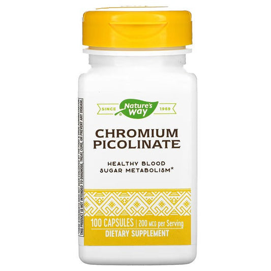 Picolinato de Cromo - 200mcg - 100 Cápsulas