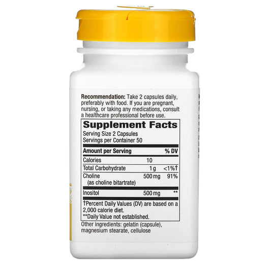 Colina & Inositol - 1,000mg - 100 Cápsulas