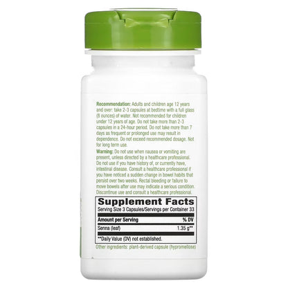 Sen - Hojas - 1,350mg - 100 Cápsulas Veganas