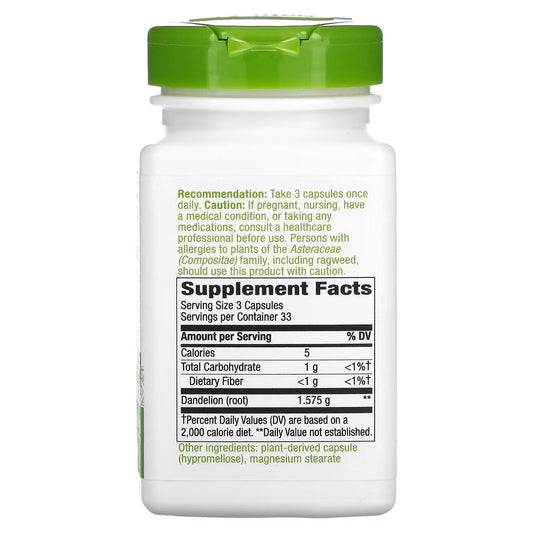 Diente de León - Raíz - 1,575mg - 100 Cápsulas Veganas