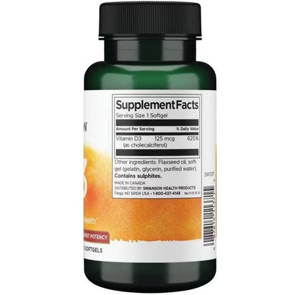 Vitamina D3 5000UI, 125 mcg (250 softgels)