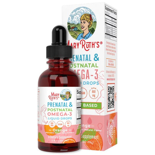 Gotas líquidas de omega-3 prenatales y posnatales (60 ml) / Prenatal Postnatal Omega-3 Drops, Orange (2 oz)