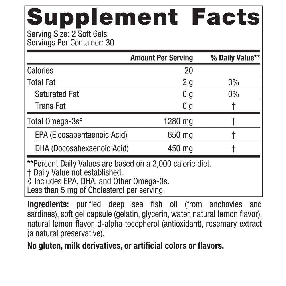 Ultimate Omega - 1,280mg - 60 Cápsulas Blandas