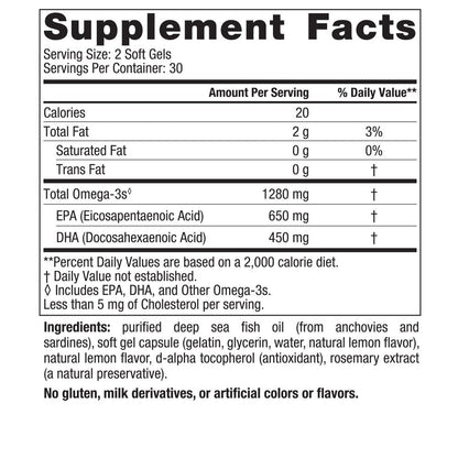 Ultimate Omega - 1,280mg - 60 Cápsulas Blandas