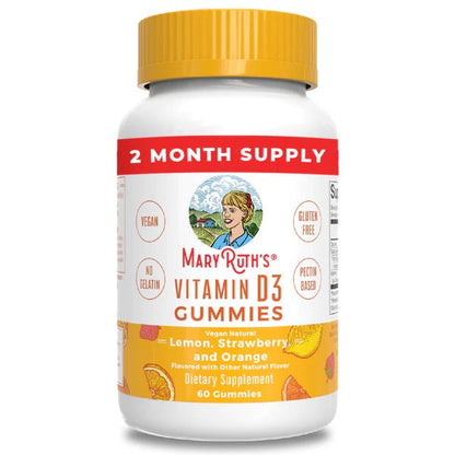 Vitamina D3 en gomitas / Vitamin D3 Gummies, Lemon Strawberry Orange, 60 ct