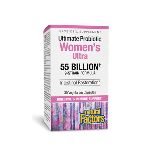 Ultimate Probióticos para Mujeres Ultra 55 Billones 30 vcap, Natural Factors