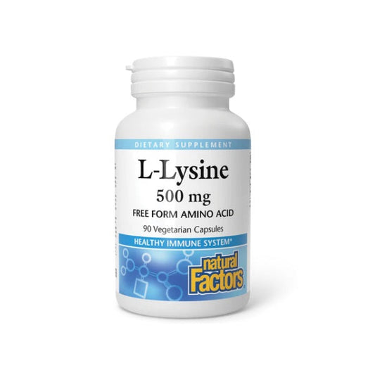 L-Lisina 500 mg 90 vcap, Natural Factors