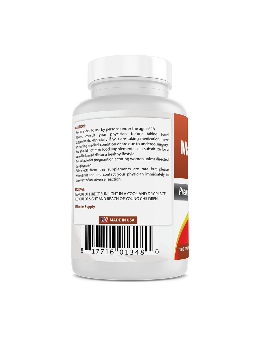 Magnesium Oxide 500 mg (180 caps), Best Naturals