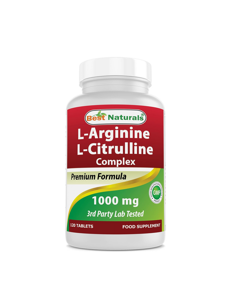 L-Arginina y L-Citrulina 1000 mg (120 tabs), Best Naturals