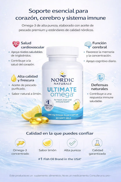 Ultimate Omega - 1,280mg - 60 Cápsulas Blandas