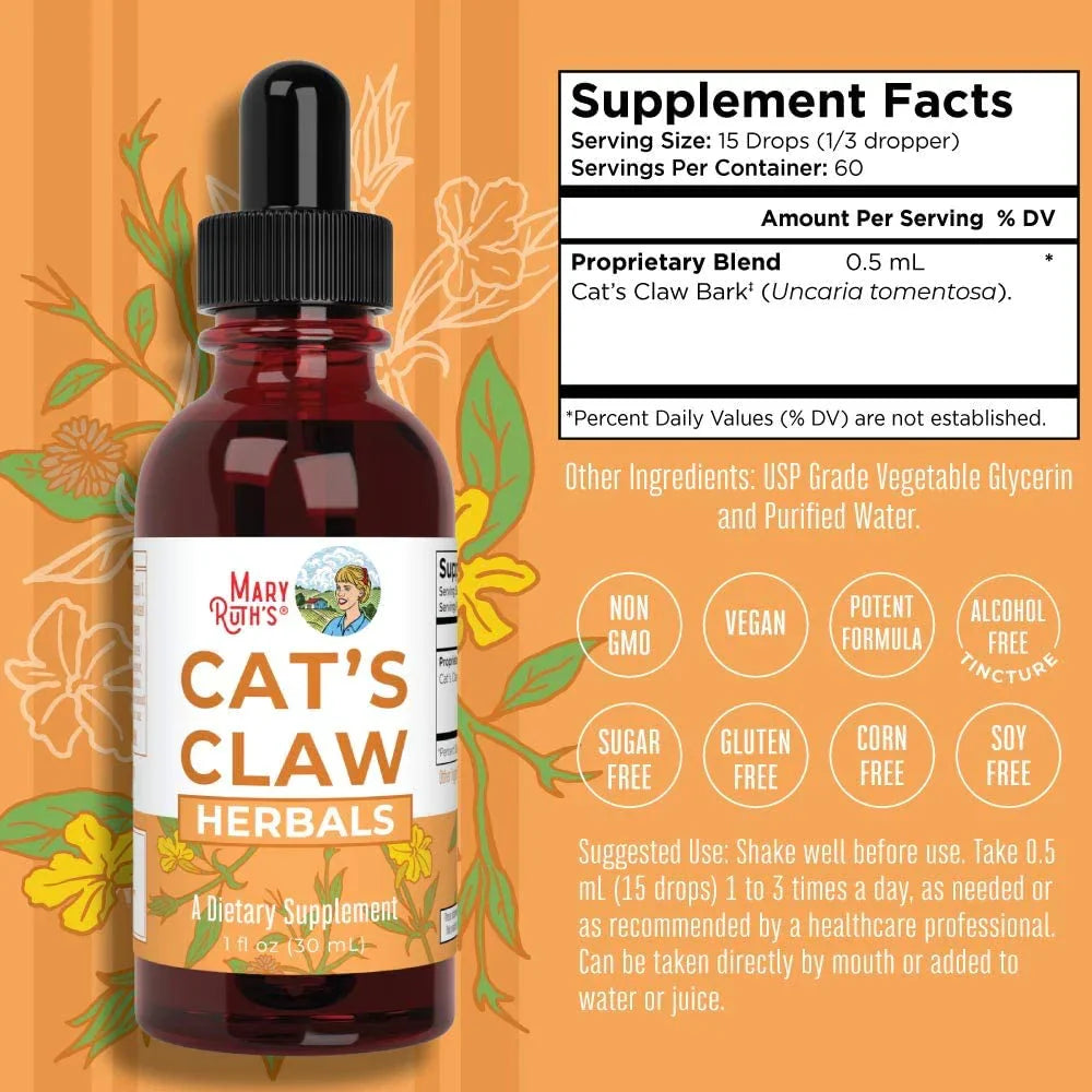 Gotas líquidas de uña de gato (30ml) / Cat's Claw Drops, (1oz)