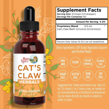 Gotas líquidas de uña de gato (30ml) / Cat's Claw Drops, (1oz)