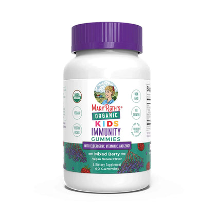 Gomitas orgánicas de inmunidad para niños 60gomitas / Kids Immunity Gummies, Mixed Berry, Org, 60 ct