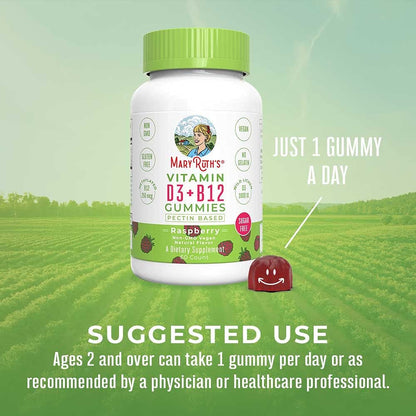D3 + B12 Gomitas, Fresa (60gomitas) / Vitamin D3+B12 Gummies, Strawberry, (60ct)