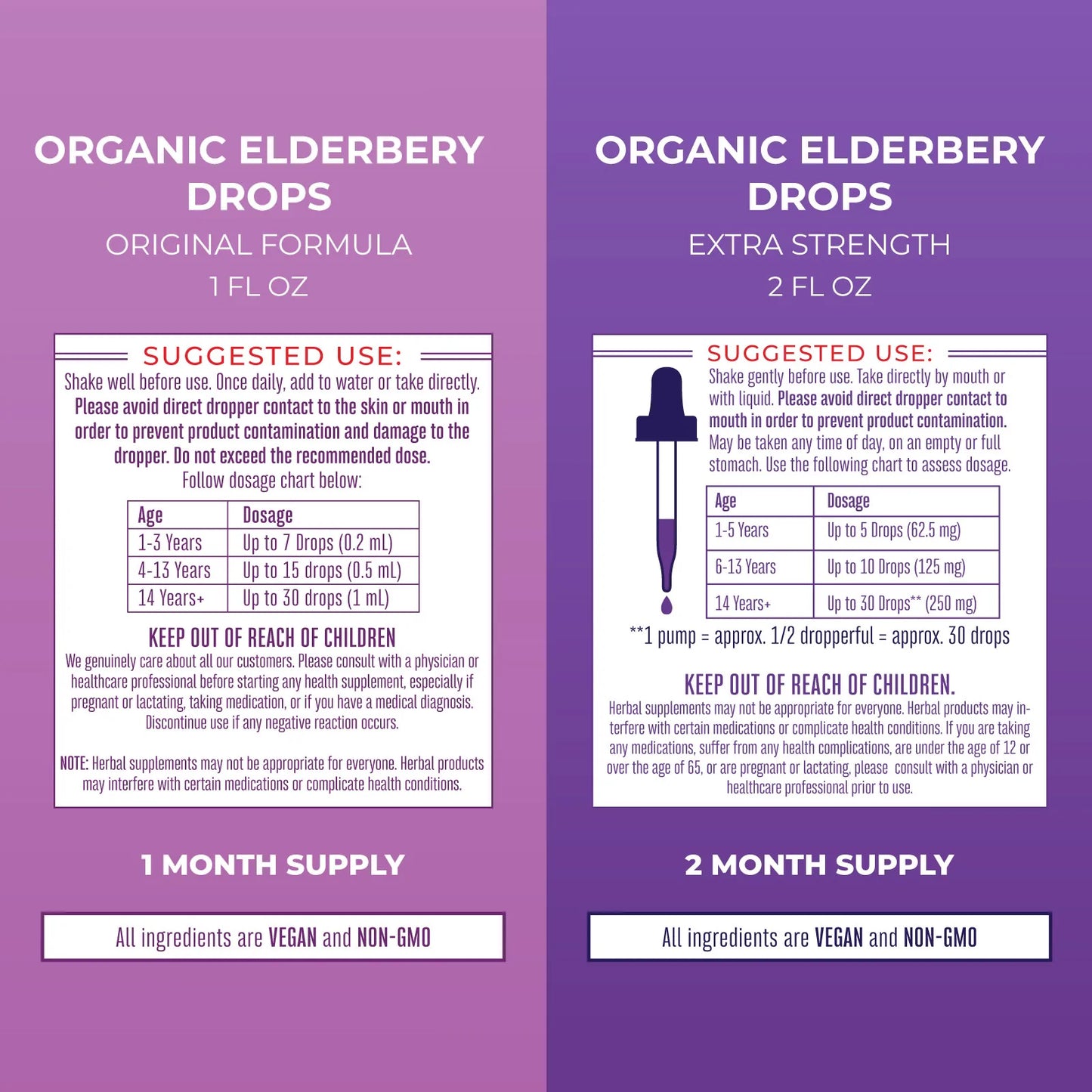 Saúco orgánico liquido (30ml) / Elderberry Drops, Blueberry Raspberry, Org, 1 oz
