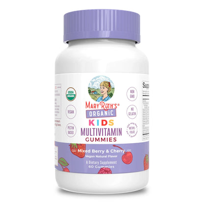 Gomitas multivitamínicas orgánicas para niños (60 gomitas) / Kids Multivitamin Gummies, Mixed Berry & Cherry, Org, 60 ct