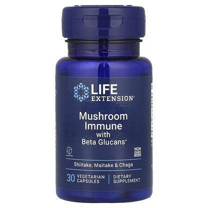 Mushroom Immune, Betaglucanos (30 veg caps), Life Extension