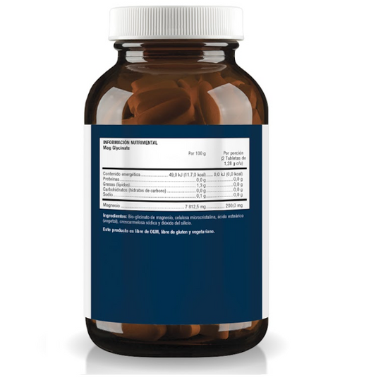 Mag Glycinate - 1.28g - 120 Tabletas