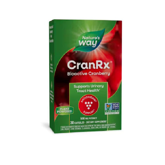 CranRx Arándano Rojo Bioactivo - Salud Urinaria - 500mg - 30 Cápsulas Vegetales