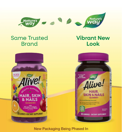 CC Alive!® Cabello, Piel y Uñas (60 gomitas), Nature's Way