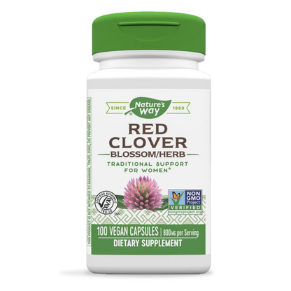 Trébol Rojo - Flor / Hierba - 800mg - 100 Cápsulas Veganas