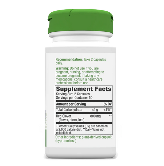 Trébol Rojo - Flor / Hierba - 800mg - 100 Cápsulas Veganas