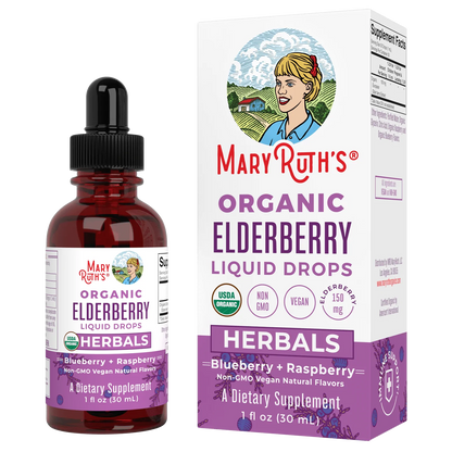 Saúco orgánico liquido (30ml) / Elderberry Drops, Blueberry Raspberry, Org, 1 oz