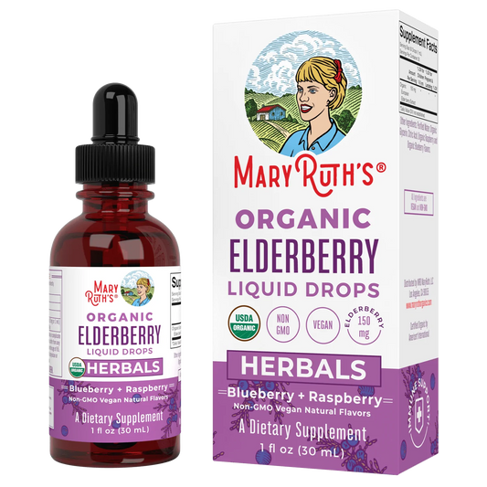 Saúco orgánico liquido (30ml) / Elderberry Drops, Blueberry Raspberry, Org, 1 oz