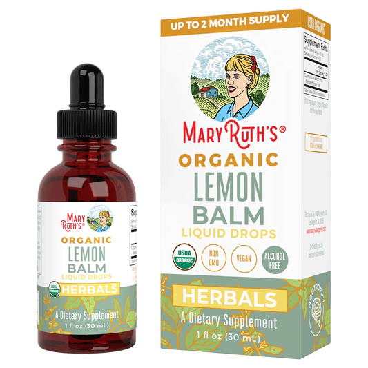 Gotas Líquidas de Hoja de Bálsamo de Limón Orgánico/Lemon Balm Leaf 1oz (30ml)