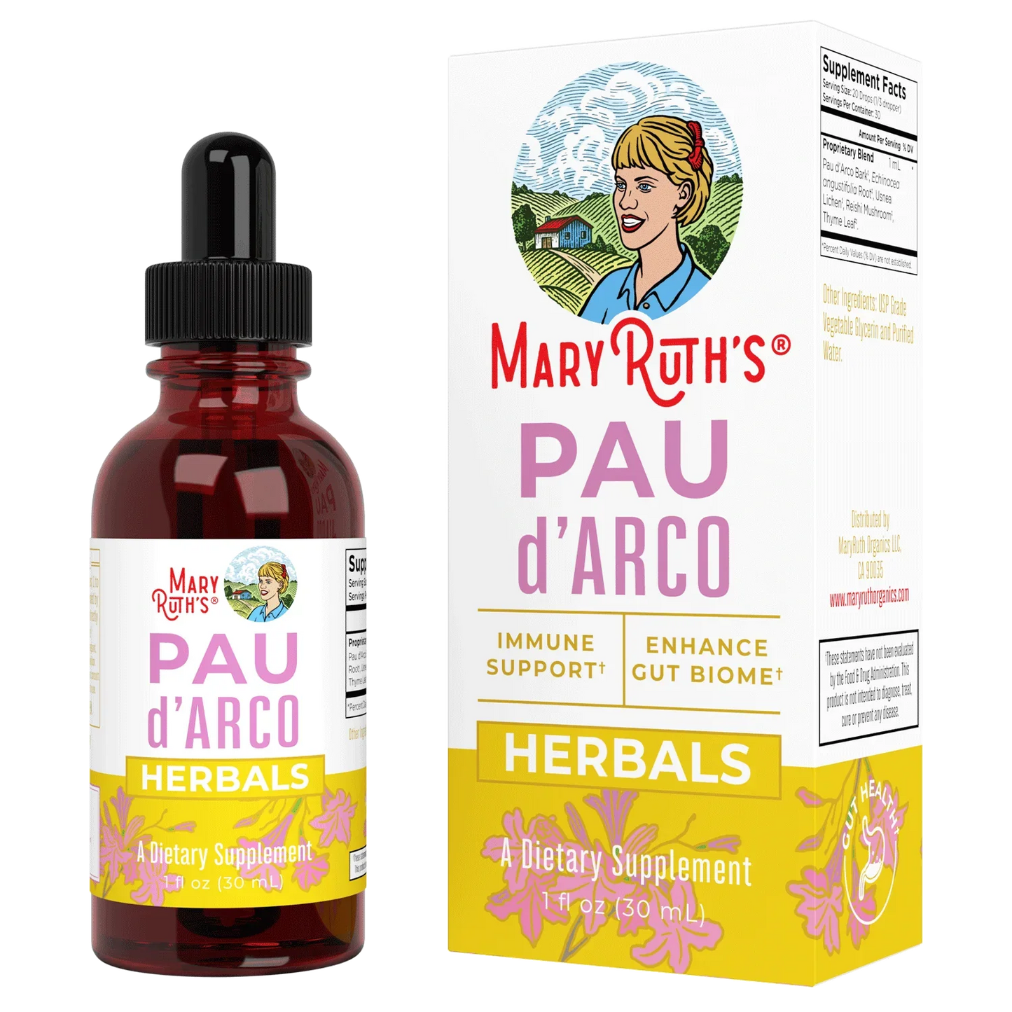 Mezcla de Hierbas Pau d'Arco Gotas Líquidas (30ml) / Pau D’Arco Drops, (1oz)
