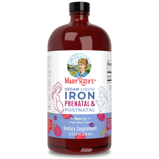 Hierro líquido prenatal y posnatal (473ml) / Prenatal Postnatal Iron Liquid, Berry (16oz)