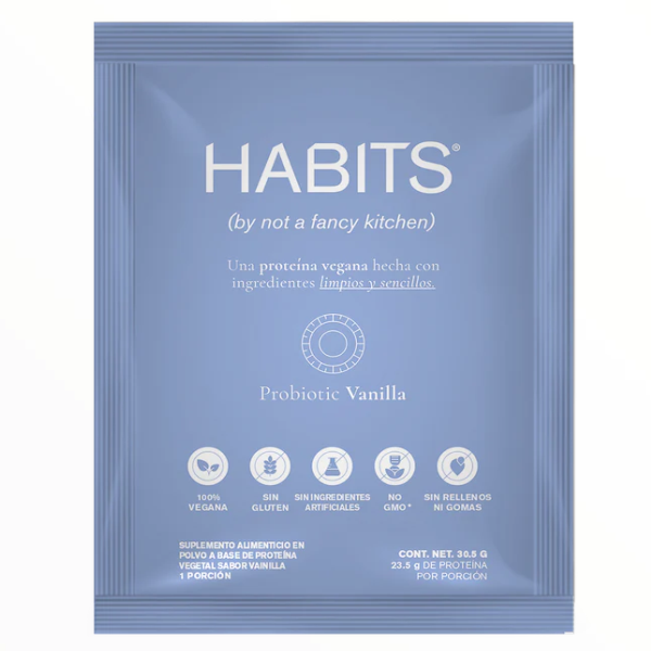 Proteina Probiotica, Vainilla (16 pack de 30.5 gr), Habits