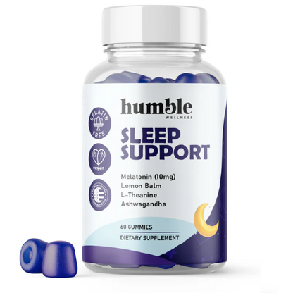 OFERTA 25% Ashwagandha + Melatonina 10 mg, Sleep Support (60 gomitas), Humble