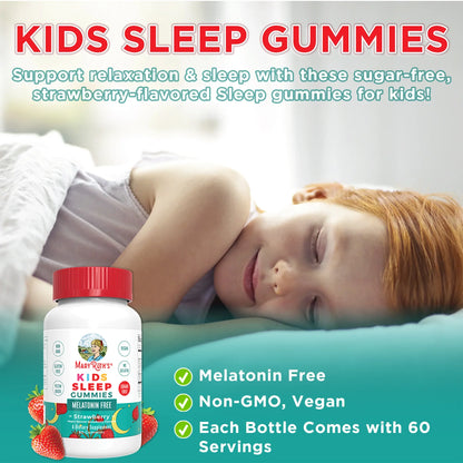 CC Ayuda para Dormir para Niños sin Melatonina (60 gomitas), Mary Ruth´s
