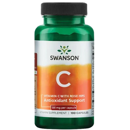 Vitamina C con rosa mosqueta 500 mg (100 caps) / Vitamin C with Rose Hips 500 mg (100 caps)