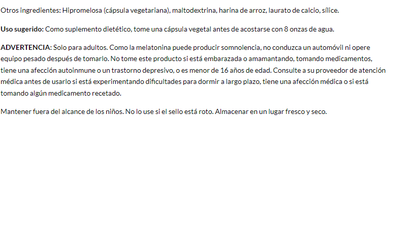 Esencial para dormir con Gaba y Melatonina (60 vcaps) / Sleep Essentials Includes GABA and Melatonin (60 vcaps)