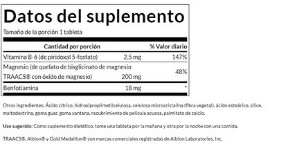 Quelato de Magnesio TRS Albion 200mg (60 tabs) /Albion Magnesium 200mg (60 tabs)