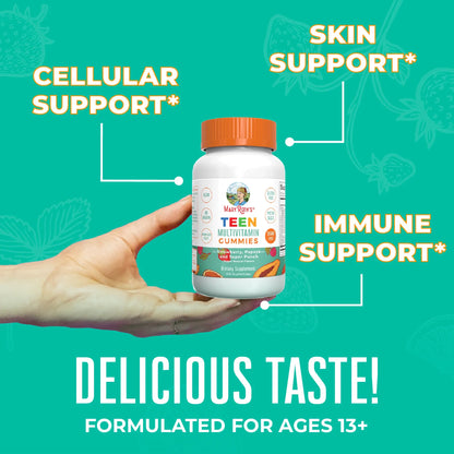 Gomitas multivitamínicas para adolescentes (60 gomitas) / Teen Multivitamin Gummies, Strawberry Papaya & Super Punch, (60 ct)