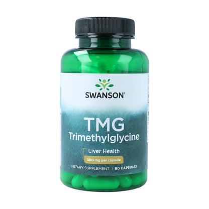 Swanson TMG (trimetilglicina), 500 mg 90 cápsulas Betaina Salud Higado