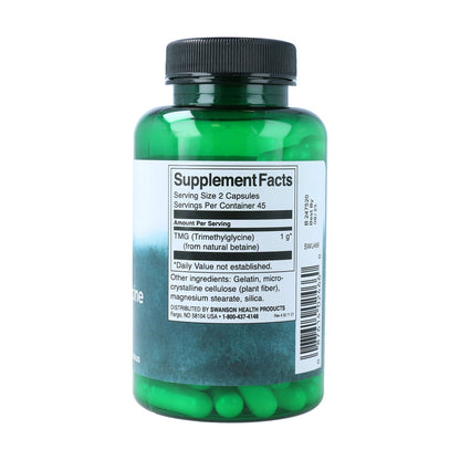 Swanson TMG (trimetilglicina), 500 mg 90 cápsulas Betaina Salud Higado