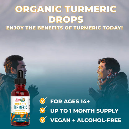 Gotas de hierbas de cúrcuma orgánica (30ml) / Turmeric Drops, Org, (1oz)
