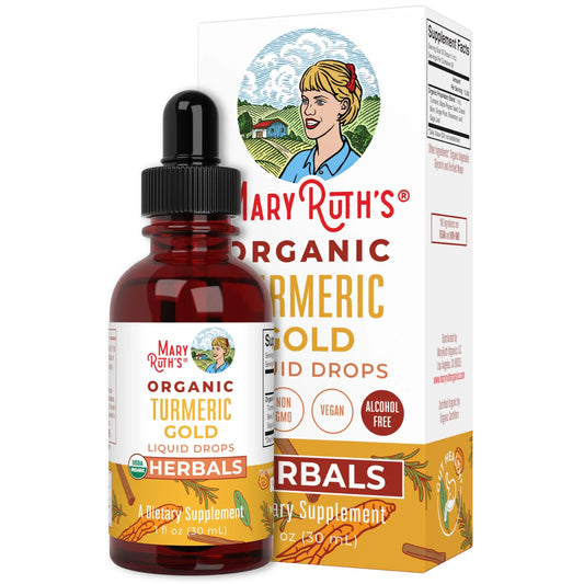 Gotas líquidas de mezcla de hierbas de oro de cúrcuma orgánica (30ml) / Turmeric Gold Drops, Org, (1oz)