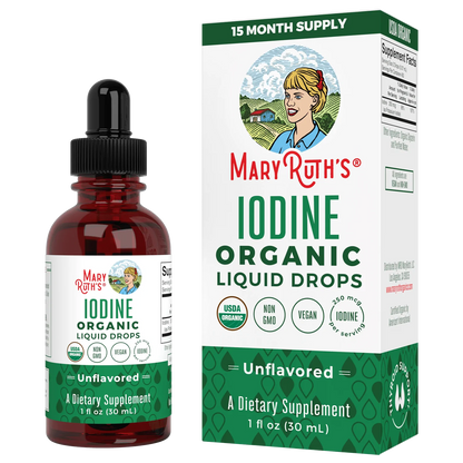 Gotas líquidas de yodo naciente (30ml) / Iodine Drops, Unflavored, Org, 1 oz