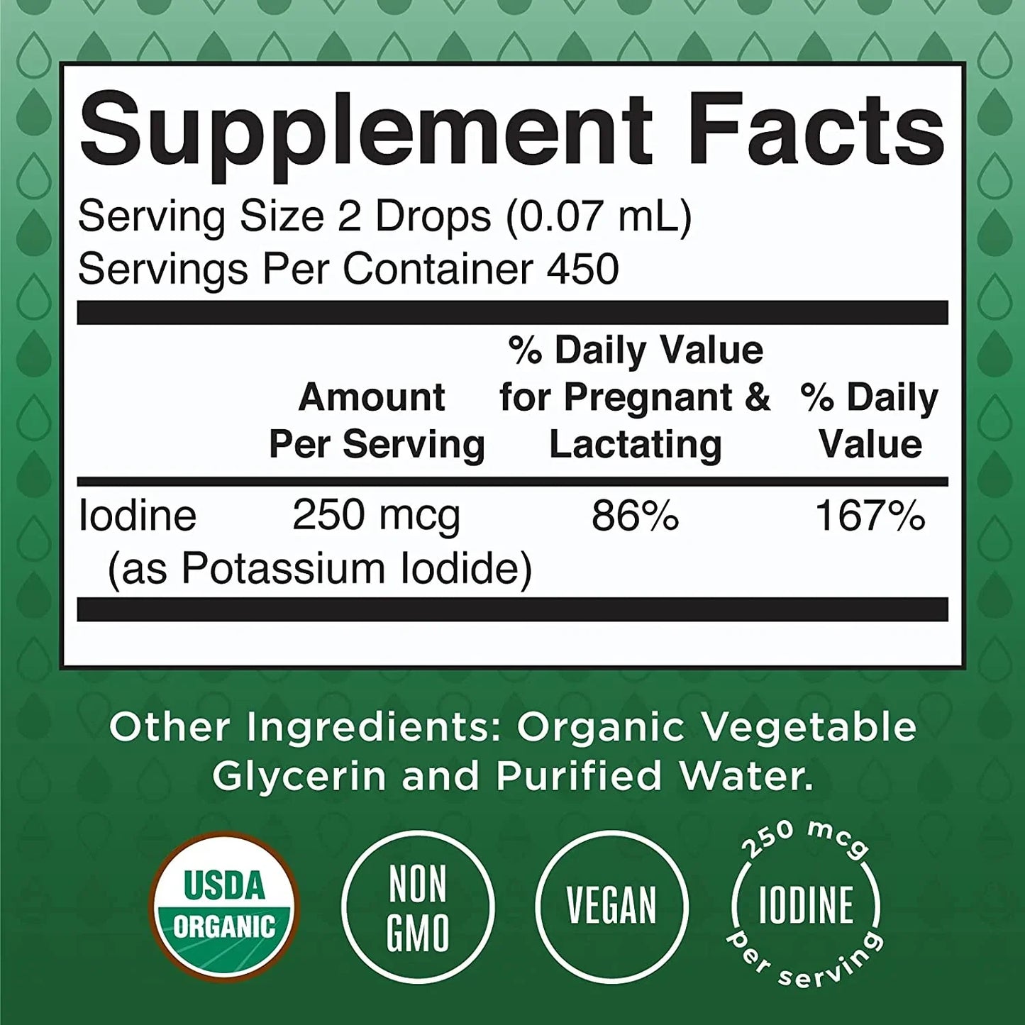 Gotas líquidas de yodo naciente (30ml) / Iodine Drops, Unflavored, Org, 1 oz