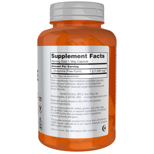 L-Glutamina, Doble Fuerza 1000 mg (120 Veg Caps) / L-Glutamine, Double Strength 1000 mg