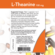 L-Teanina 100mg (90 Veg Caps) / L-Theanine 100 mg